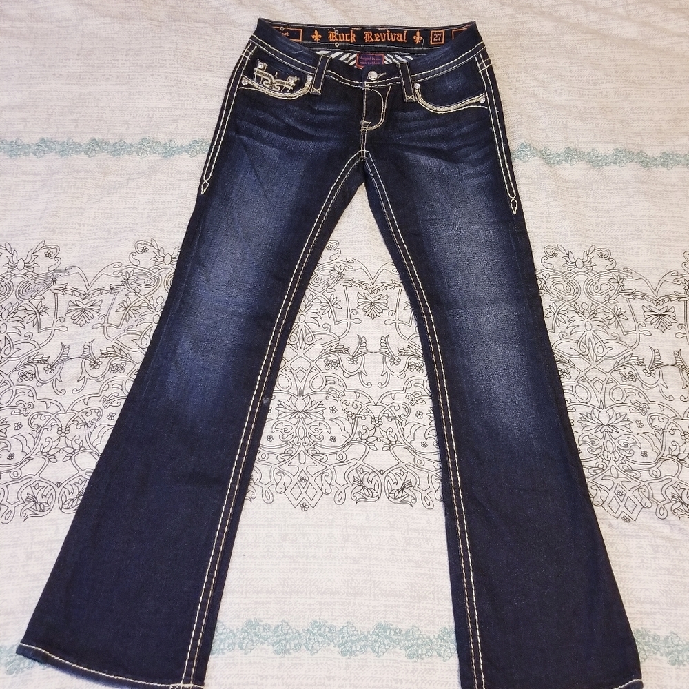 Rock Revival Boot Cut Dark Denim Jeans